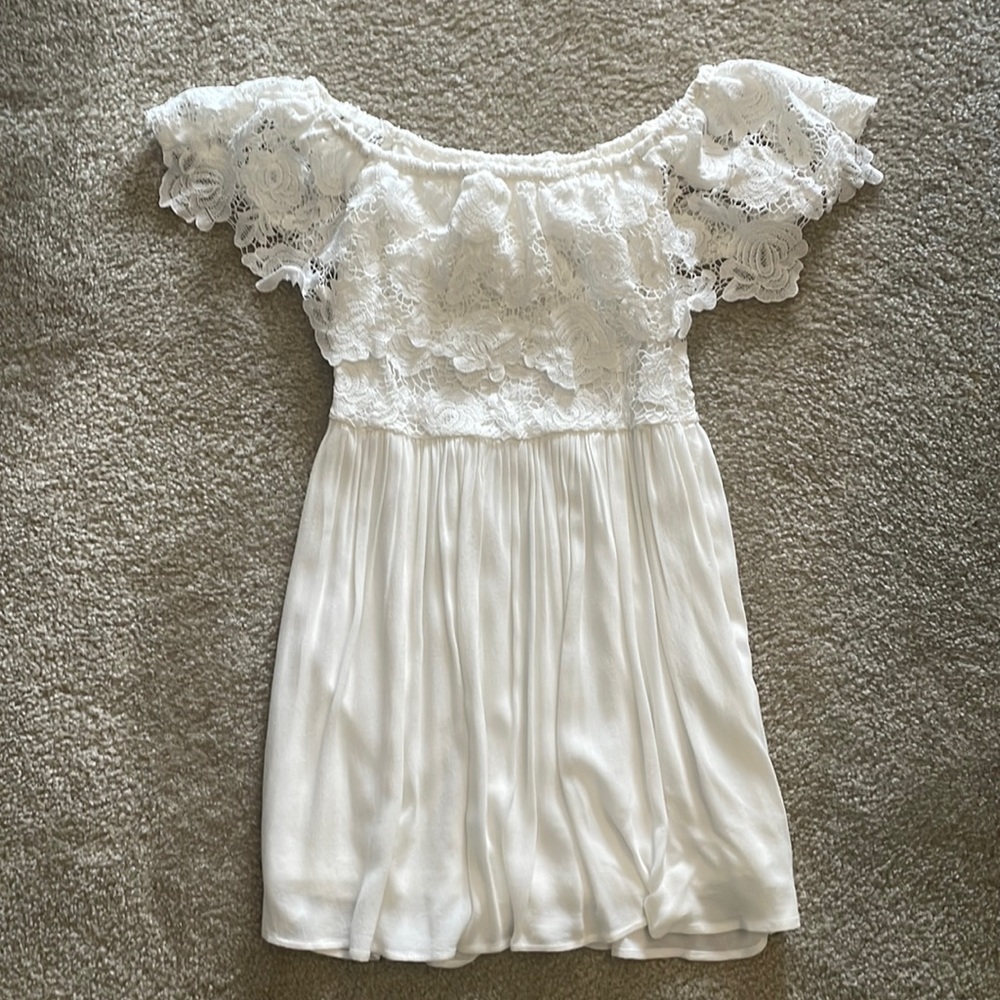 Lace A-Line Off Shoulder Dress from francesca’s